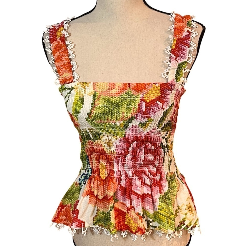 Farm Rio Vintage Floral Print Cami Sz-S